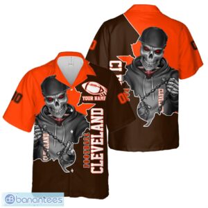 Cleveland Football Team Hawaiian Shirt And Shorts Personalized Name And Number For Fans Product Photo 1