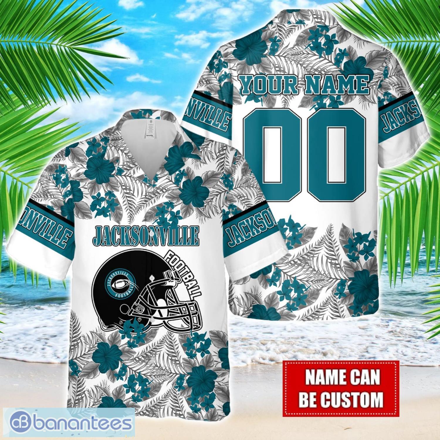 jacksonville team hawaiian and shorts all printed beach set for fans custom name image Jacksonville Team Hawaiian And Shorts All Printed Beach Set For Fans Custom Name Product Photo 1