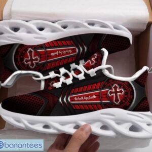 Jesus Cross Walk By Faith Max Soul Shoes Running Sneakers Sport Sneakers Gift Product Photo 1