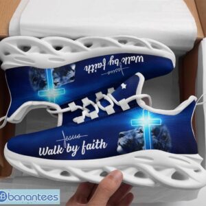 Jesus - Walk By Faith Blue Max Soul Shoes Running Sneakers Sport Sneakers Gift Product Photo 1