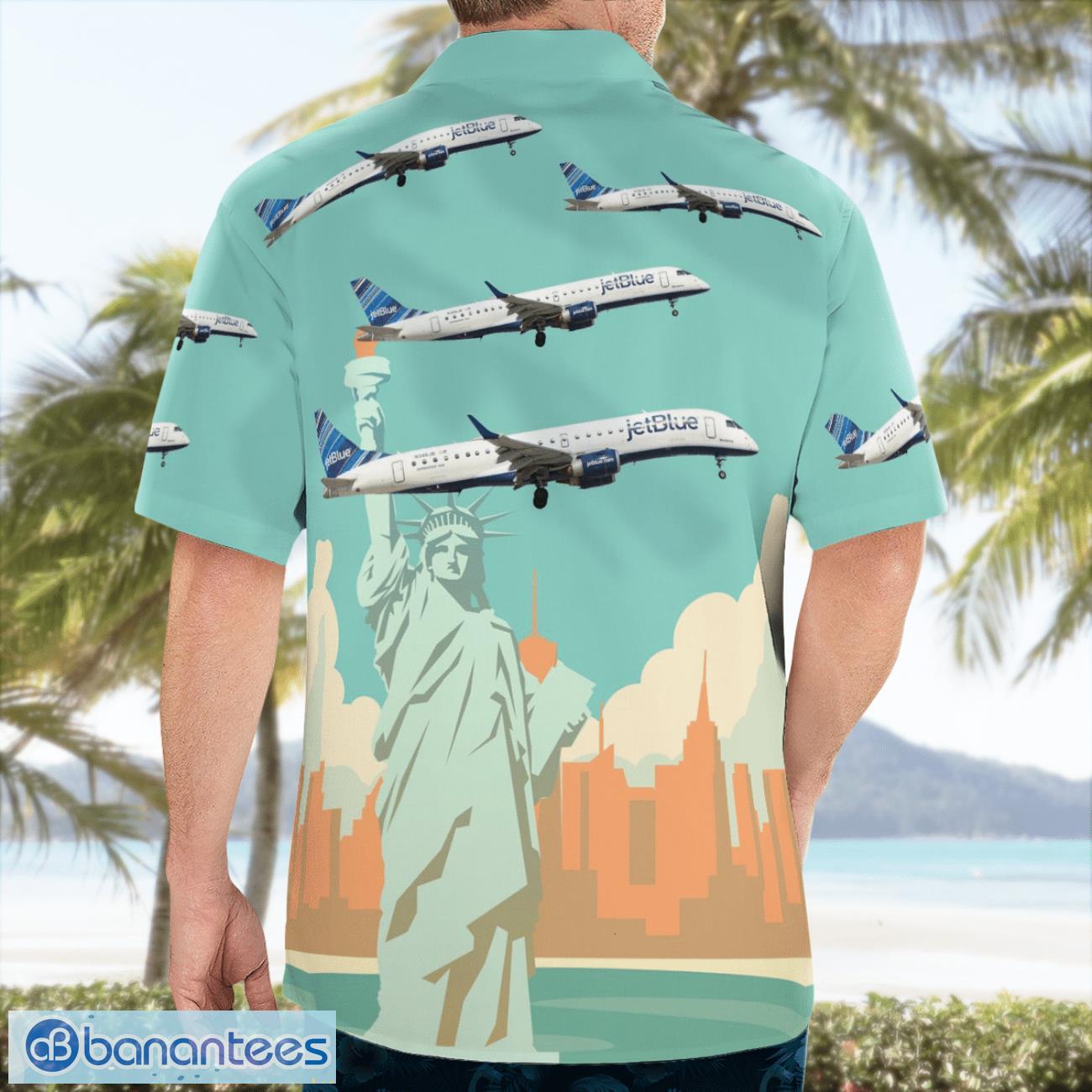 JetBlue Embraer 190-100IGW Hawaiian Shirt Beach Shirt For Men And Women JetBlue Embraer 190-100IGW Hawaiian Shirt Beach Shirt For Men And Women Product Photo 4