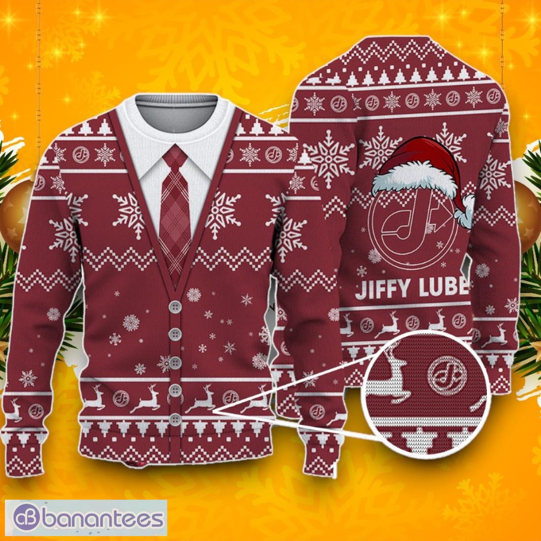 jiffy lube ugly christmas sweater best gift ideas 2024 for fans image Jiffy Lube Ugly Christmas Sweater, Best Gift Ideas 2024 For Fans Product Photo 1