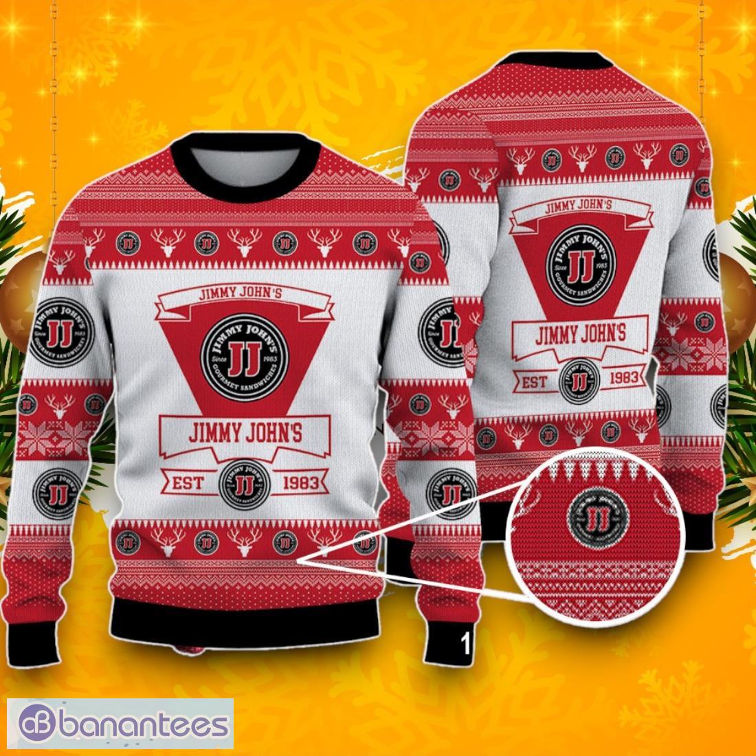 jimmy johns ugly christmas sweater best gift ideas 2024 for fans image Jimmy John's Ugly Christmas Sweater, Best Gift Ideas 2024 For Fans Product Photo