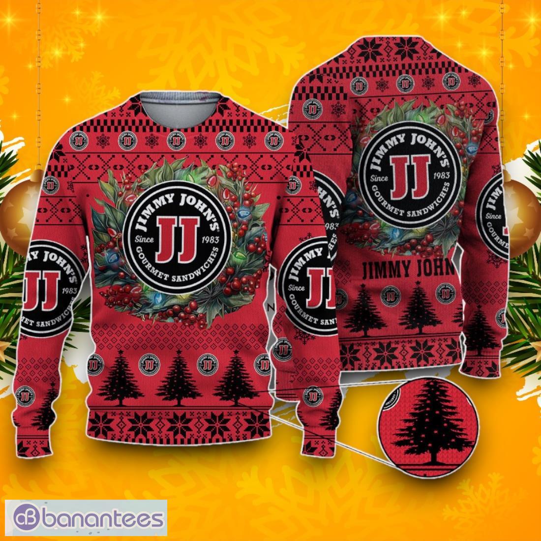 jimmy johns ugly christmas sweater gift for christmas image Jimmy John's Ugly Christmas Sweater Gift For Christmas Product Photo