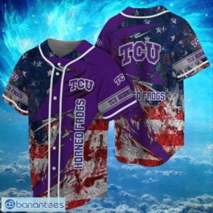 NCAA Tcu Horned Frogs Logo Design Baseball Jersay Shirt Full Print Product Photo 1