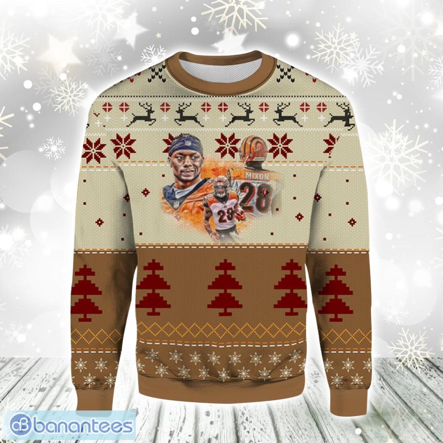 joe mixon christmas gift ugly christmas sweater for men and women image Joe Mixon Christmas Gift Ugly Christmas Sweater For Men And Women Product Photo 1