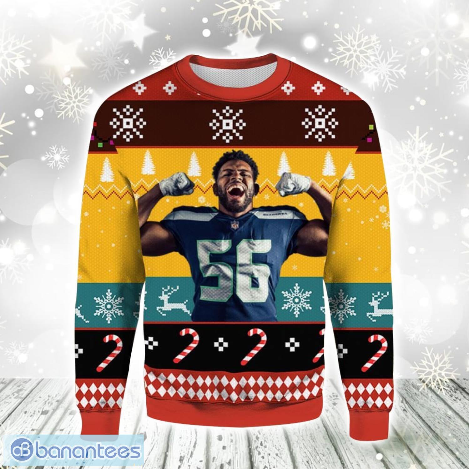 jordyn brooks seattle seahawks christmas gift ugly christmas sweater for men and women image Jordyn Brooks Seattle Seahawks Christmas Gift Ugly Christmas Sweater For Men And Women Product Photo 1
