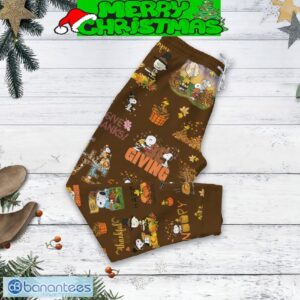 Snoopy Peanuts Give Thanks Pajamas Set All Over Print Christmas Gift - Snoopy Peanuts Give Thanks Pajamas Set-3