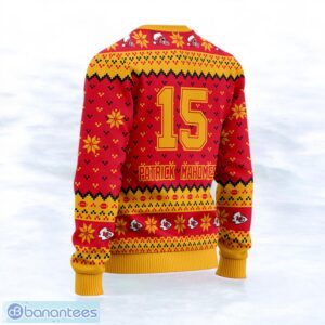 Kansas City Chiefs Patrick Mahomes Custom Name And Number Sport Player 3D Ugly Christmas Sweater Product Photo 3