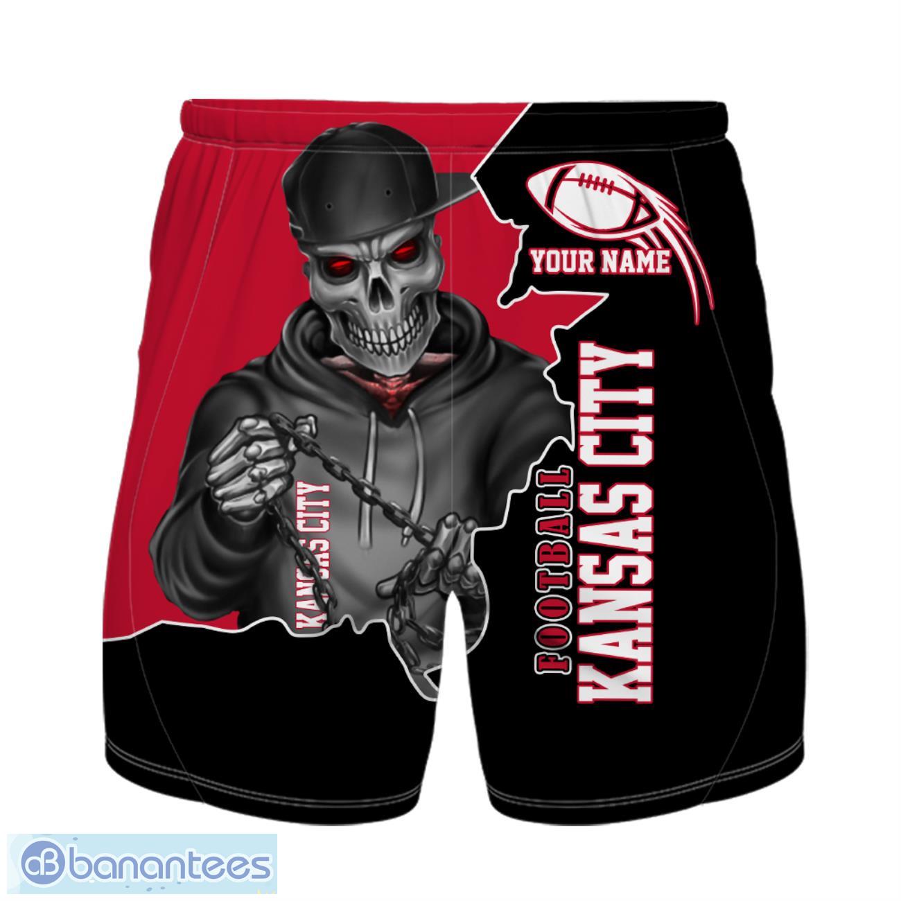 kansas city football team hawaiian shirt and shorts personalized name and number for fans 1 image Kansas City Football Team Hawaiian Shirt And Shorts Personalized Name And Number For Fans Product Photo 2