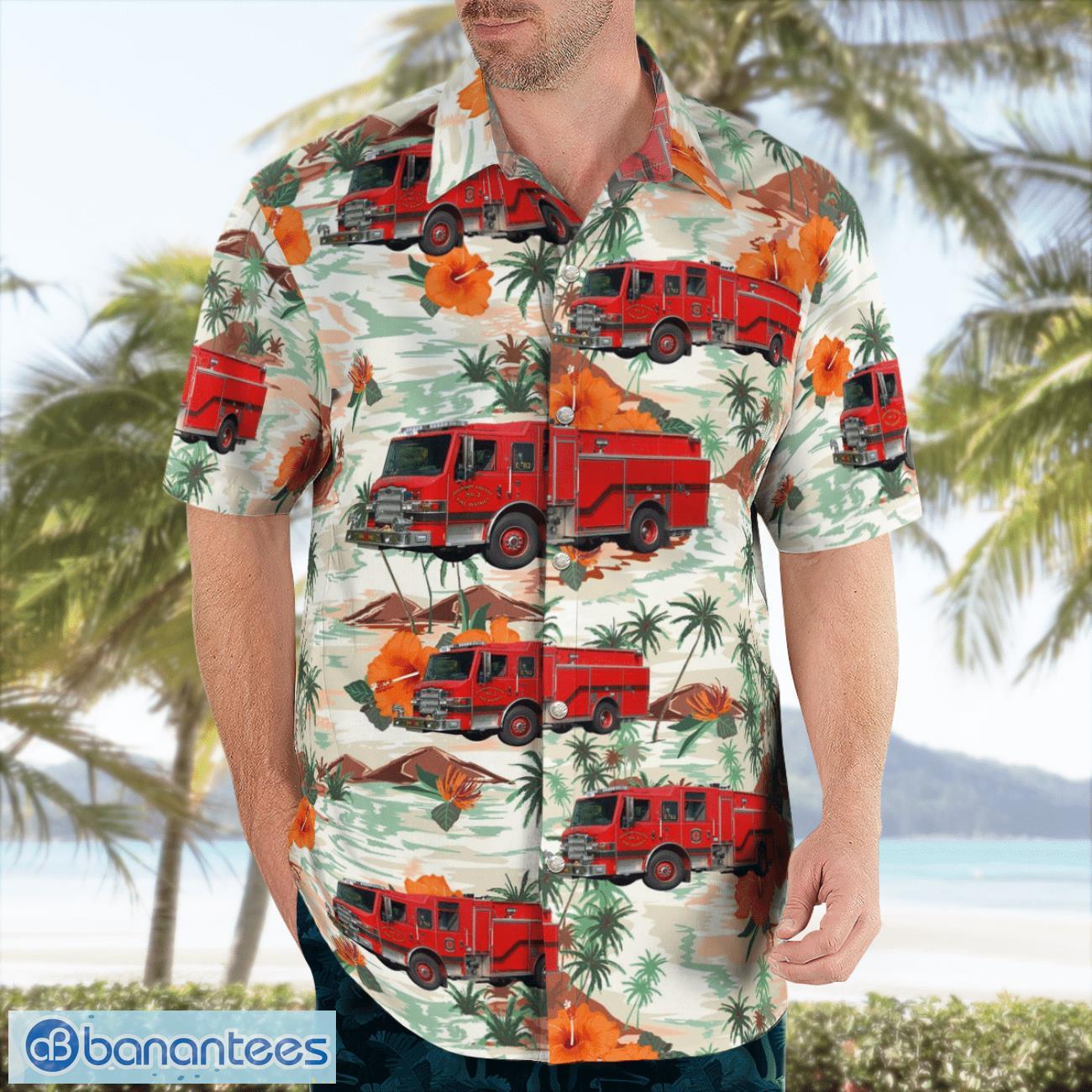 Kansas, Johnson County Fire Dist. 2 – Station 82 Hawaiian Shir Kansas, Johnson County Fire Dist. 2 – Station 82 Hawaiian Shirt Product Photo 4