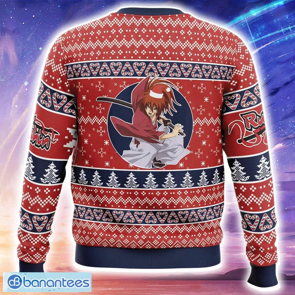 kenshin himura rurouni kenshin samurai x knitted christmas sweater trending holidays for men women fans 1 image Kenshin Himura Rurouni Kenshin Samurai X Knitted Christmas Sweater Trending Holidays For Men Women Fans - Kenshin Himura Rurouni Kenshin Samurai X Ugly Christmas Sweater_2
