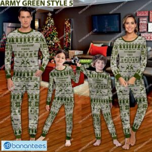 Fokker F27 Friendship Ugly Christmas Aircraft Family Pajamas Set Gift Family - Fokker F27 Friendship Aircraft Pajamas Set Family Photo Zarmy