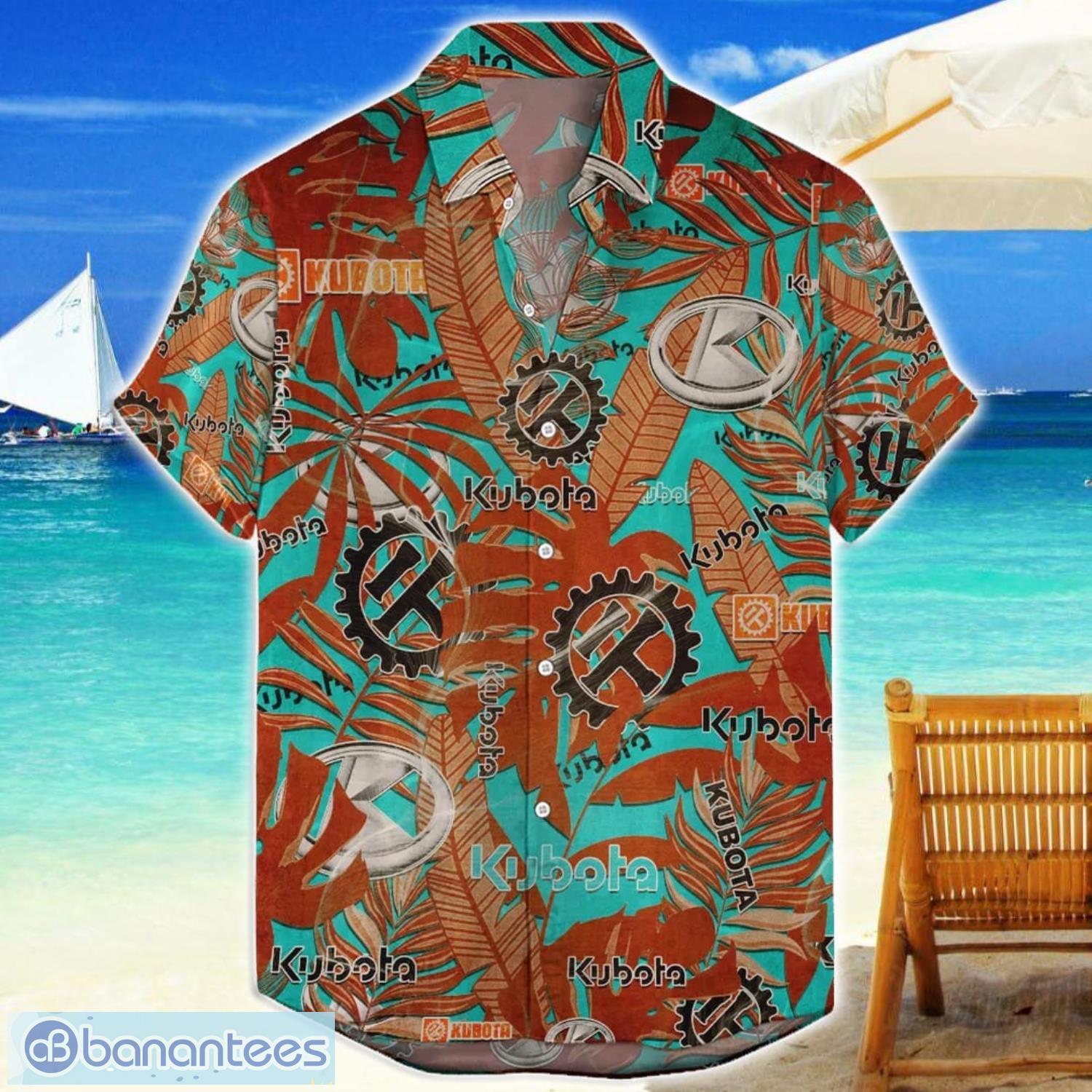 kubota tractor retro logo 3d hawaiian shirt for men and women gift image Kubota Tractor Retro Logo 3D Hawaiian Shirt For Men And Women Gift Product Photo 1