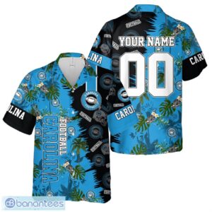 Carolina Football Team Hawaiian Shirt And Shorts Custom Name Number Tropical Style Hawaiian Shirt Product Photo 1