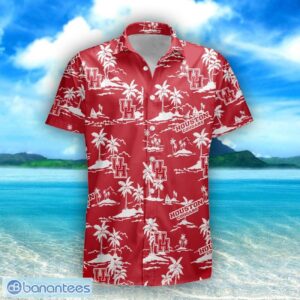 Houston Cougars 3D Tropical Pattern Coconut Tree Hawaiian Shirt And Shorts Product Photo 1