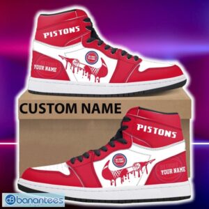 Detroit Pistons Air Jordan Hightop Shoes New Custom Name For Fans Gift Sneaker - Detroit Pistons Air Jordan Hightop Shoes Photo 4