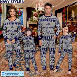 Transall C-160 C160 Aircraft Ugly Christmas Pajamas Set Men Women Children - Transall C-160 C160 Aircraft Pajamas Set Family Photo Navy