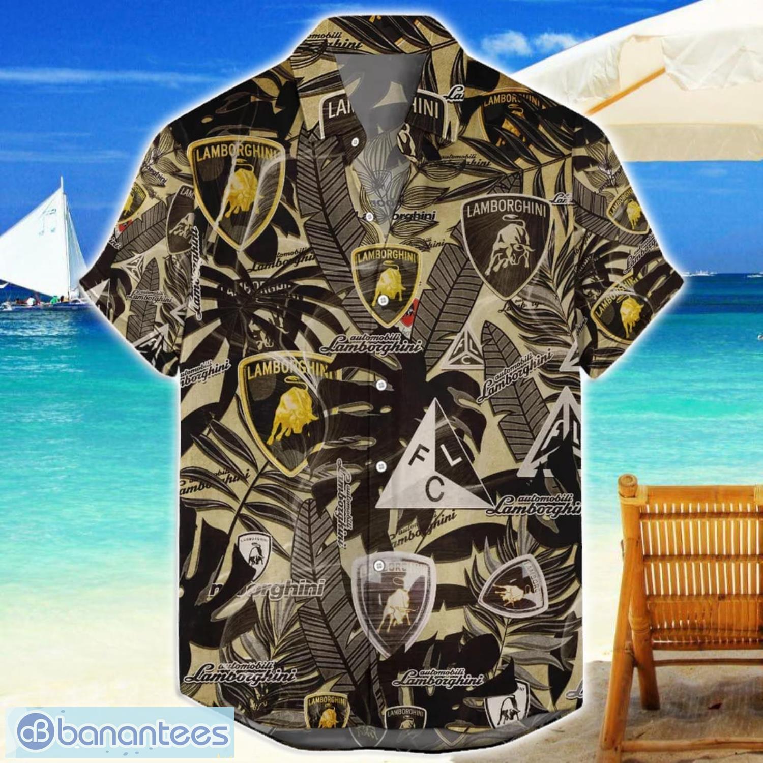 lamborghini car retro logo 3d hawaiian shirt for men and women image Lamborghini Car Retro Logo 3D Hawaiian Shirt For Men And Women Product Photo 1