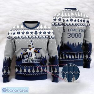 Dallas Cowboys Micah Parsons #11 I Love You 3000 Sport Player 3D Ugly Christmas Sweater Product Photo 1