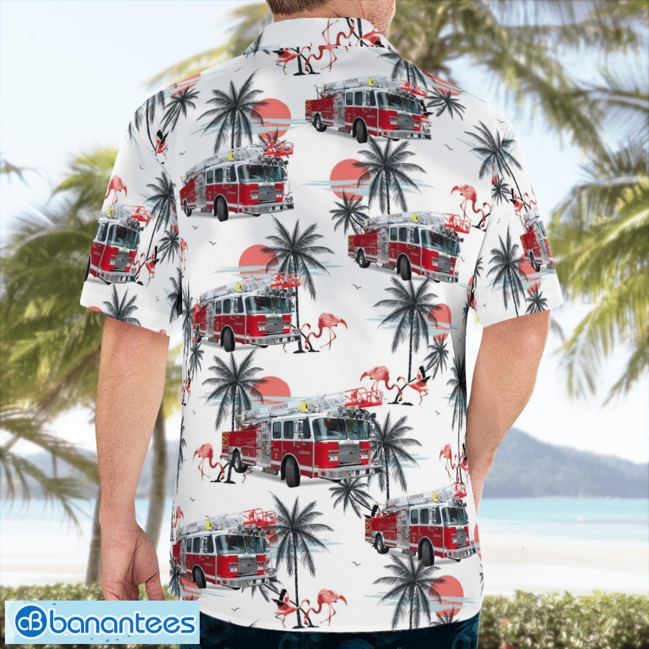 Lebanon NH Fire Department 3D Hawaiian Shirt Lebanon NH Fire Department 3D Hawaiian Shirt Product Photo 2