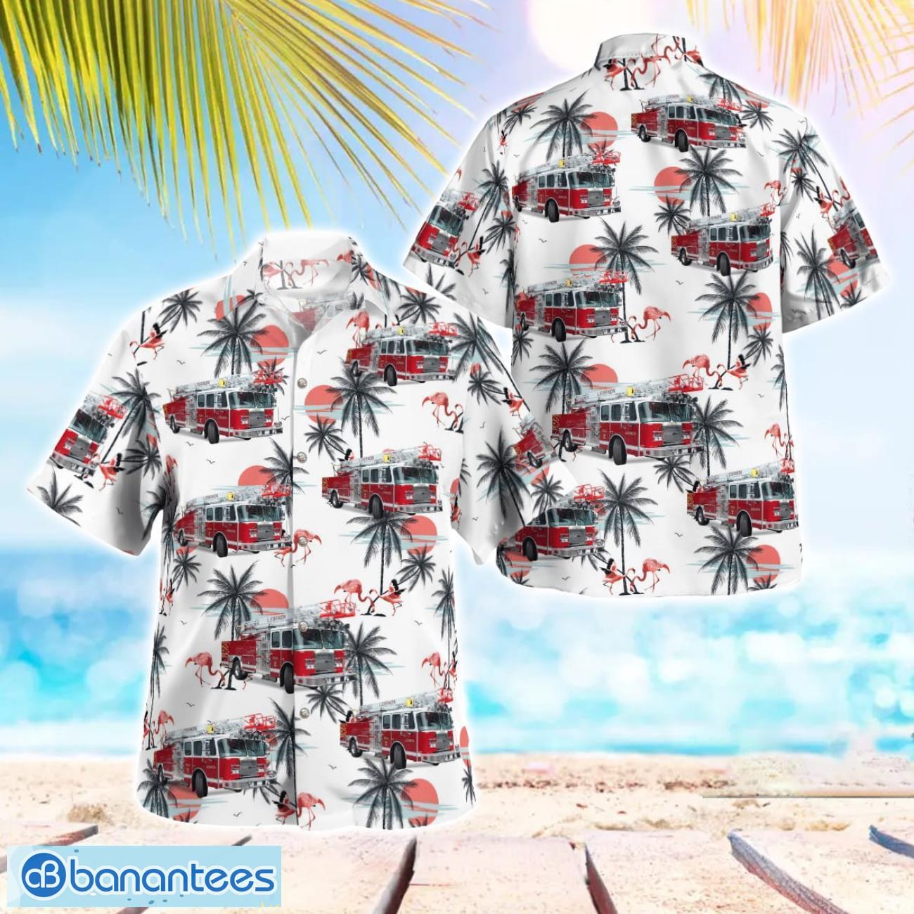 lebanon nh fire department 3d hawaiian shirt image Lebanon NH Fire Department 3D Hawaiian Shirt Product Photo 1