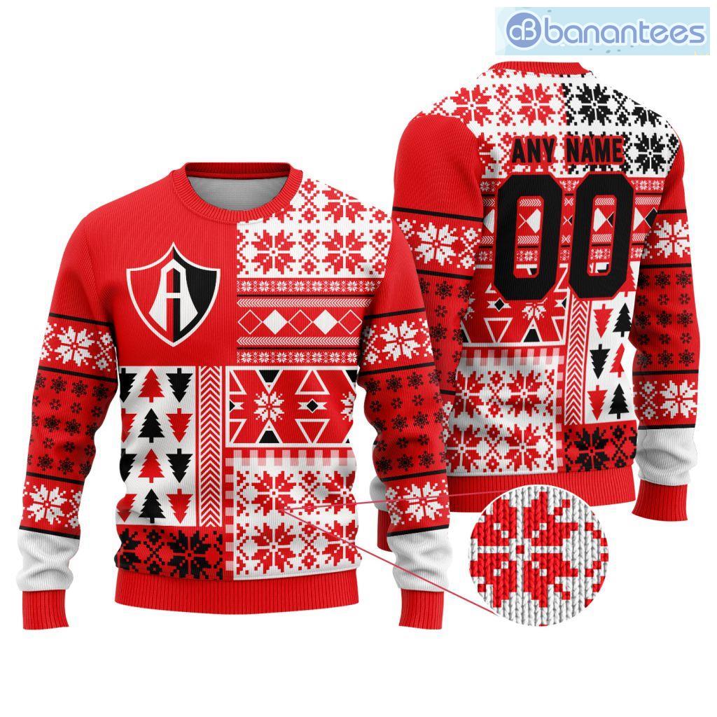 liga mx atlas fc special christmas ugly sweater design chistmas pattern image Liga Mx Atlas F.C Special Christmas Ugly Sweater Design Chistmas Pattern Product Photo 1
