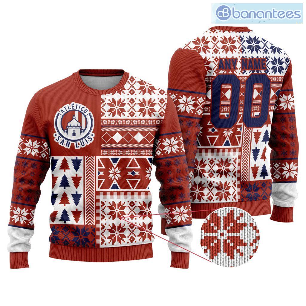 liga mx atletico san luis special christmas ugly sweater design chistmas pattern image Liga Mx Atletico San Luis Special Christmas Ugly Sweater Design Chistmas Pattern Product Photo 1