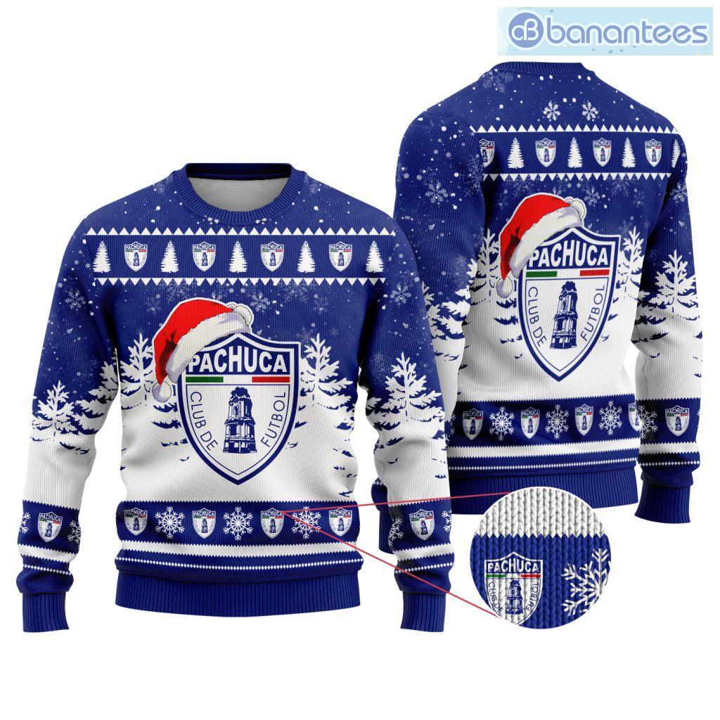 liga mx cf pachuca special christmas ugly sweater design new image Liga Mx C.F. Pachuca Special Christmas Ugly Sweater Design New Product Photo 1