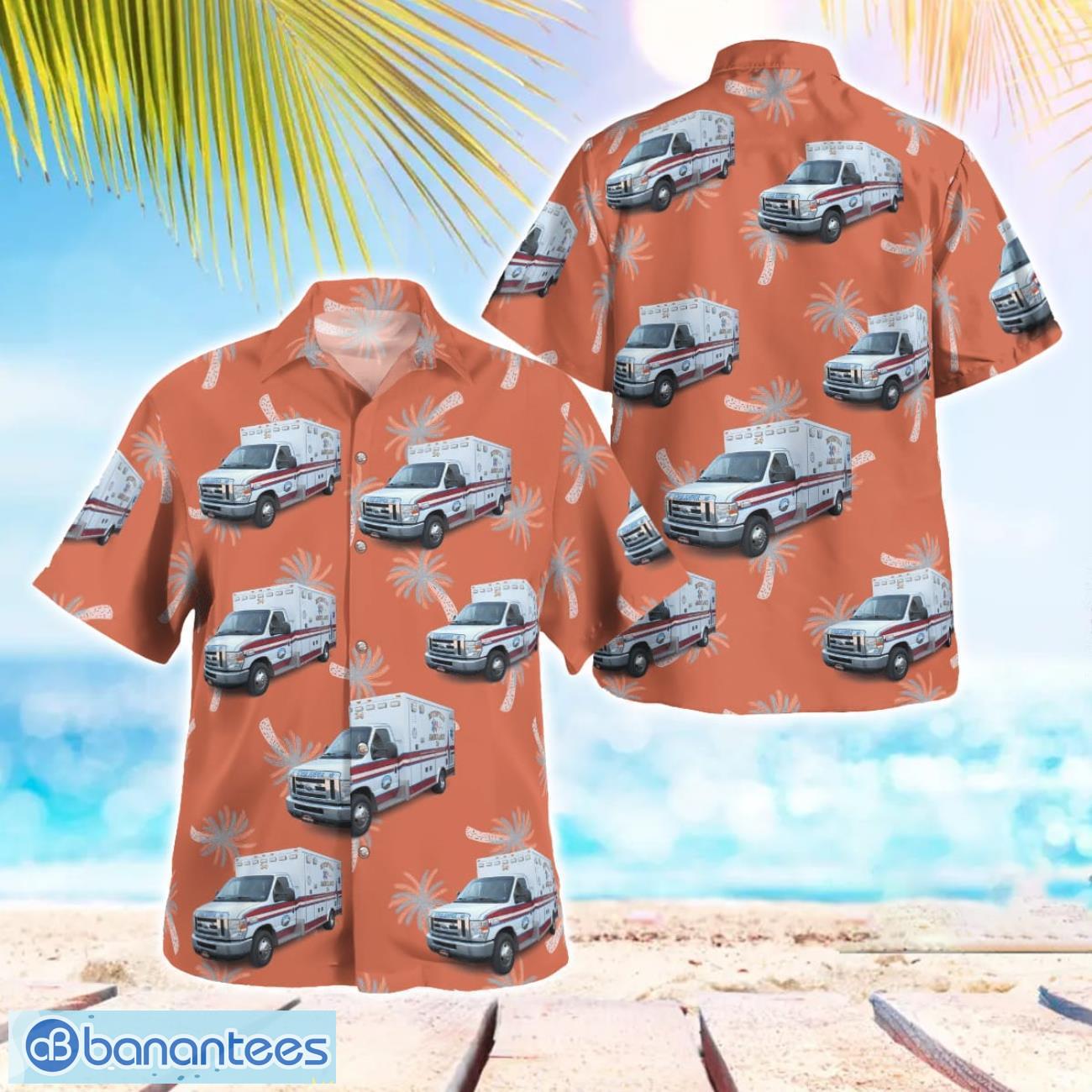 lititz lancaster county pennsylvania rothsville ambulance hawaiian shirt beach shirt for men and women image Lititz, Lancaster County, Pennsylvania, Rothsville Ambulance Hawaiian Shirt Beach Shirt For Men And Women Product Photo 1