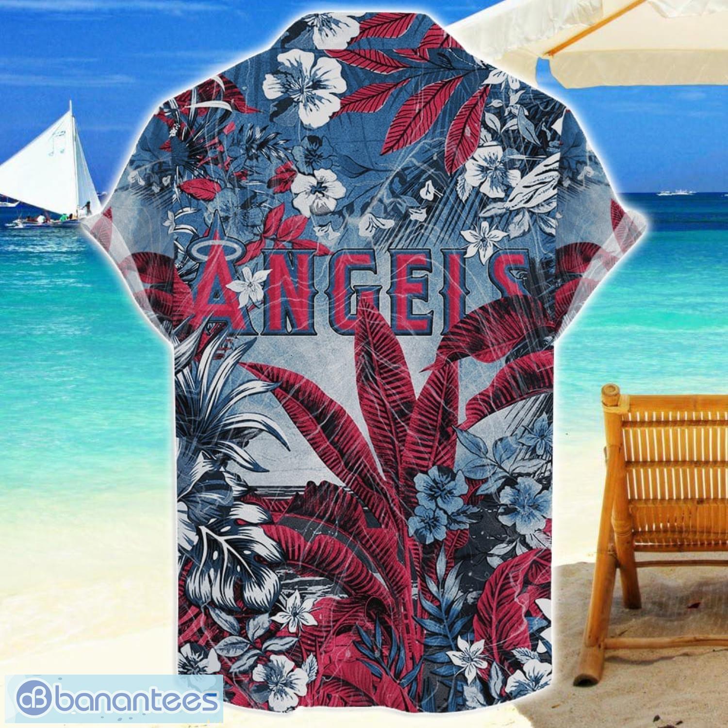 los angeles angels tropical skull halloween 3d hawaiian shirt for men women mlb fans 1 image Los Angeles Angels Tropical Skull Halloween 3D Hawaiian Shirt For Men Women MLB Fans Product Photo 2