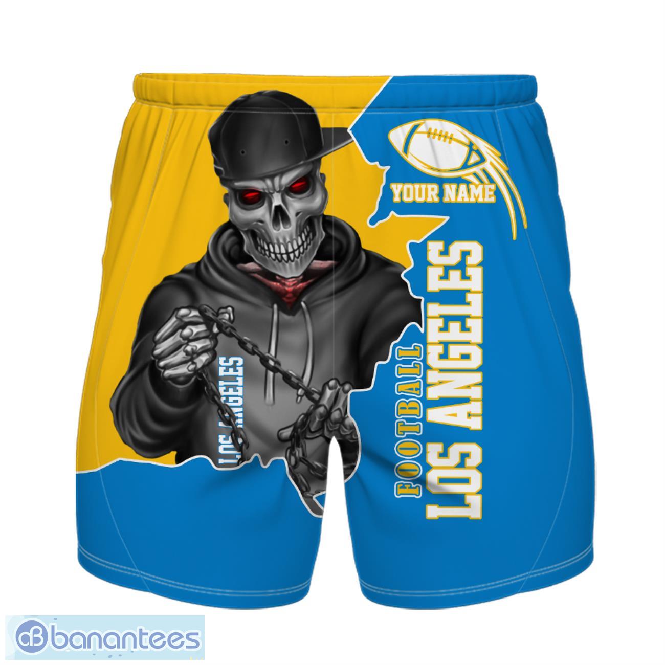 los angeles football team hawaiian shirt and shorts personalized name and number for fans 1 image Los Angeles Football Team Hawaiian Shirt And Shorts Personalized Name And Number For Fans Product Photo 2