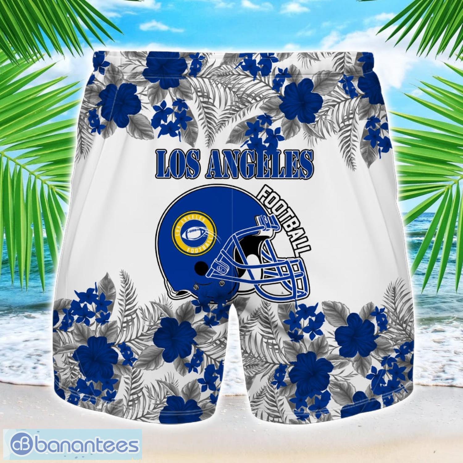 los angeles team hawaiian and shorts all printed beach set for fans custom name 1 image Los Angeles Team Hawaiian And Shorts All Printed Beach Set For Fans Custom Name Product Photo 2
