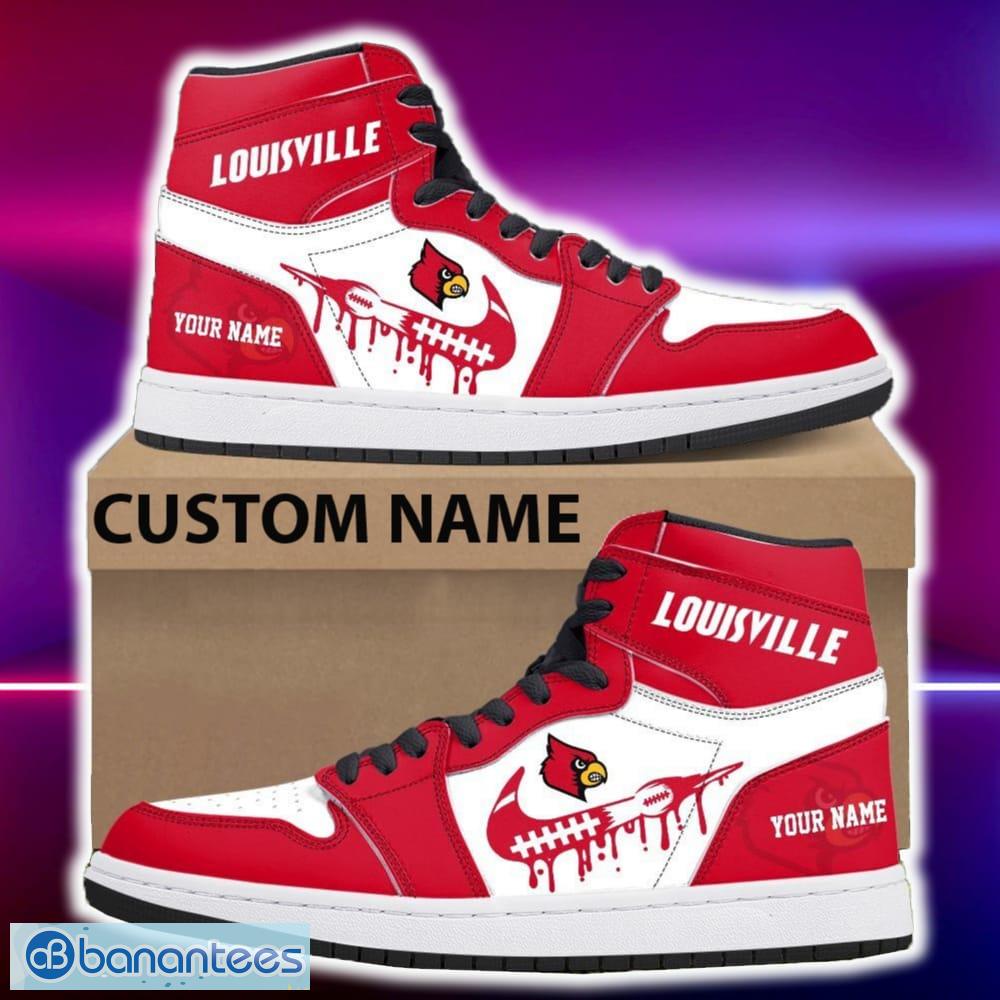 louisville cardinals air jordan hightop shoes new custom name for fans gift sneaker image Louisville Cardinals Air Jordan Hightop Shoes New Custom Name For Fans Gift Sneaker - Louisville Cardinals Air Jordan Hightop Shoes Photo 4