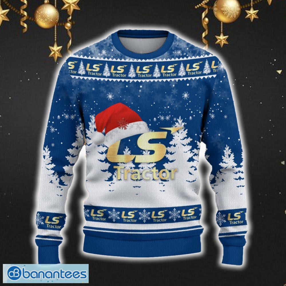ls tractor car for fans 3d sweater ugly christmas santa hat tree gift for men women image LS Tractor Car For Fans 3D Sweater Ugly Christmas Santa Hat Tree Gift For Men Women - LS Tractor Ugly Christmas Sweater_2