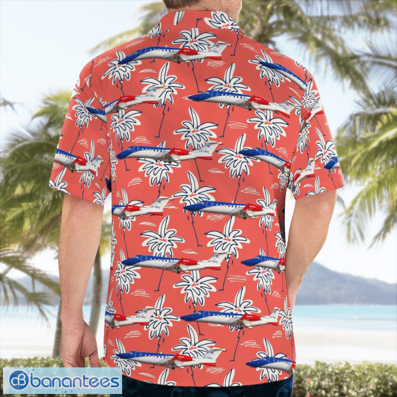 luxembourg air rescue learjet 45xr beach shirt for team 1 image Luxembourg Air Rescue LearJet 45XR Beach Shirt For Team Product Photo 2