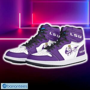 LSU Tigers Air Jordan Hightop Shoes New Custom Name For Fans Gift Sneaker - LSU Tigers Air Jordan Hightop Shoes Photo 5