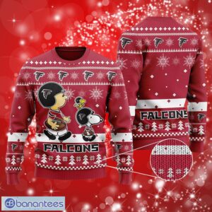 NFL Atlanta Falcons Logo Charlie Brown Peanuts Snoopy Christmas Full Over Print Gifts Christmas 3D Sweater Shirt Product Photo 1