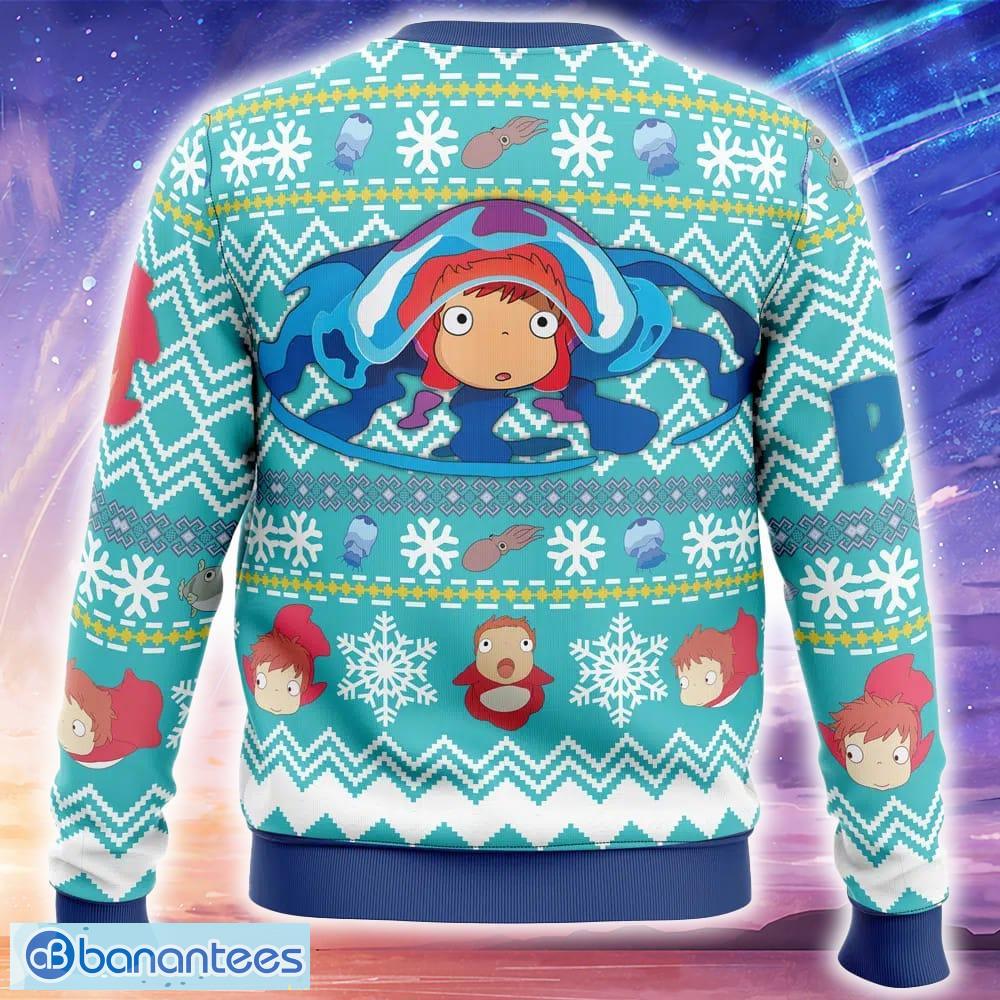 magical ponyo studio ghibli knitted christmas sweater trending holidays for men women fans 1 image Magical Ponyo Studio Ghibli Knitted Christmas Sweater Trending Holidays For Men Women Fans - Magical Ponyo Studio Ghibli Ugly Christmas Sweater_2
