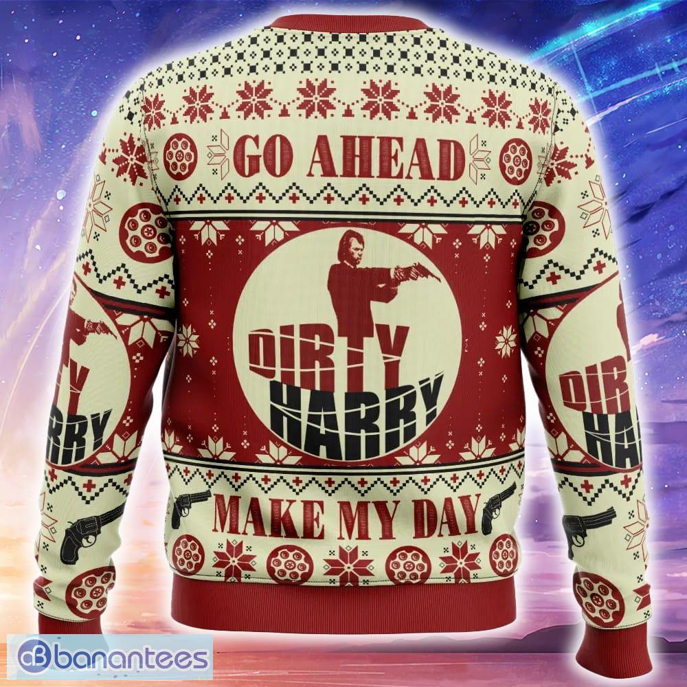 make my day dirty harry ugly christmas 3d sweater trending holidays for men women fans 1 image Make my Day Dirty Harry Ugly Christmas 3D Sweater Trending Holidays For Men Women Fans - Make my Day Dirty Harry Ugly Christmas Sweater_2