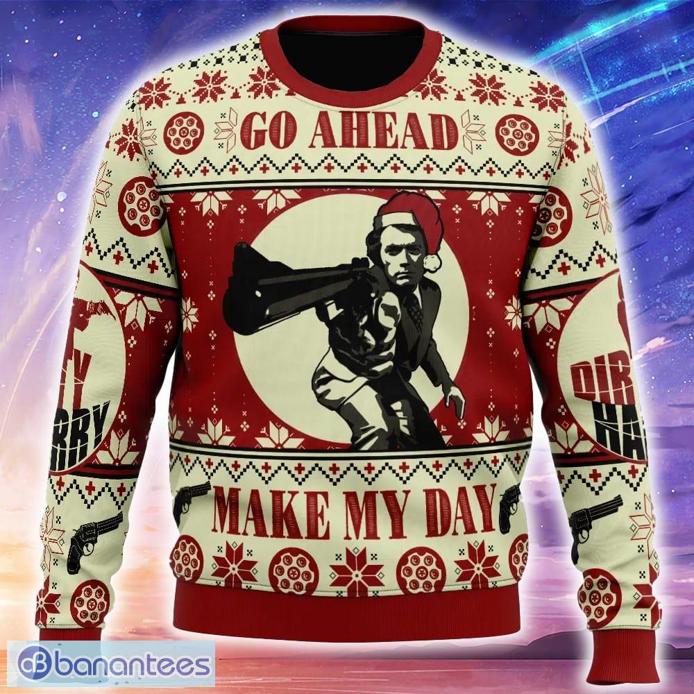 make my day dirty harry ugly christmas 3d sweater trending holidays for men women fans image Make my Day Dirty Harry Ugly Christmas 3D Sweater Trending Holidays For Men Women Fans - Make my Day Dirty Harry Ugly Christmas Sweater_1