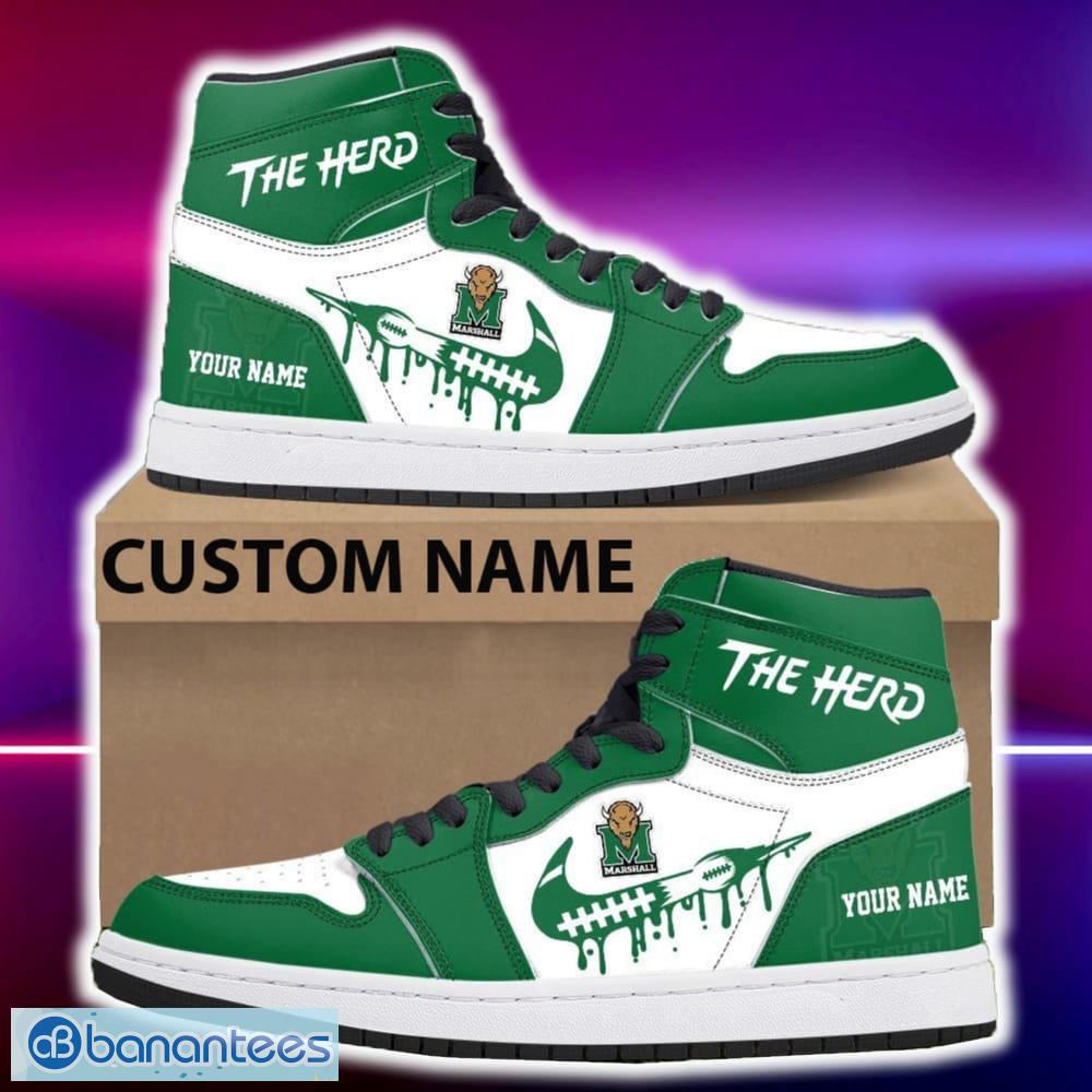 marshall thundering herd air jordan hightop shoes new custom name for fans gift sneaker image Marshall Thundering Herd Air Jordan Hightop Shoes New Custom Name For Fans Gift Sneaker - Marshall Thundering Herd Air Jordan Hightop Shoes Photo 4