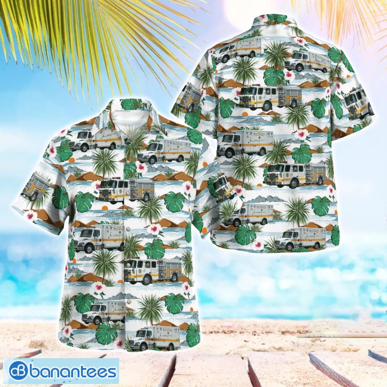 maryland marley fire company station 18 hawaiian shirt image Maryland, Marley Fire Company Station 18 Hawaiian Shirt Product Photo 1