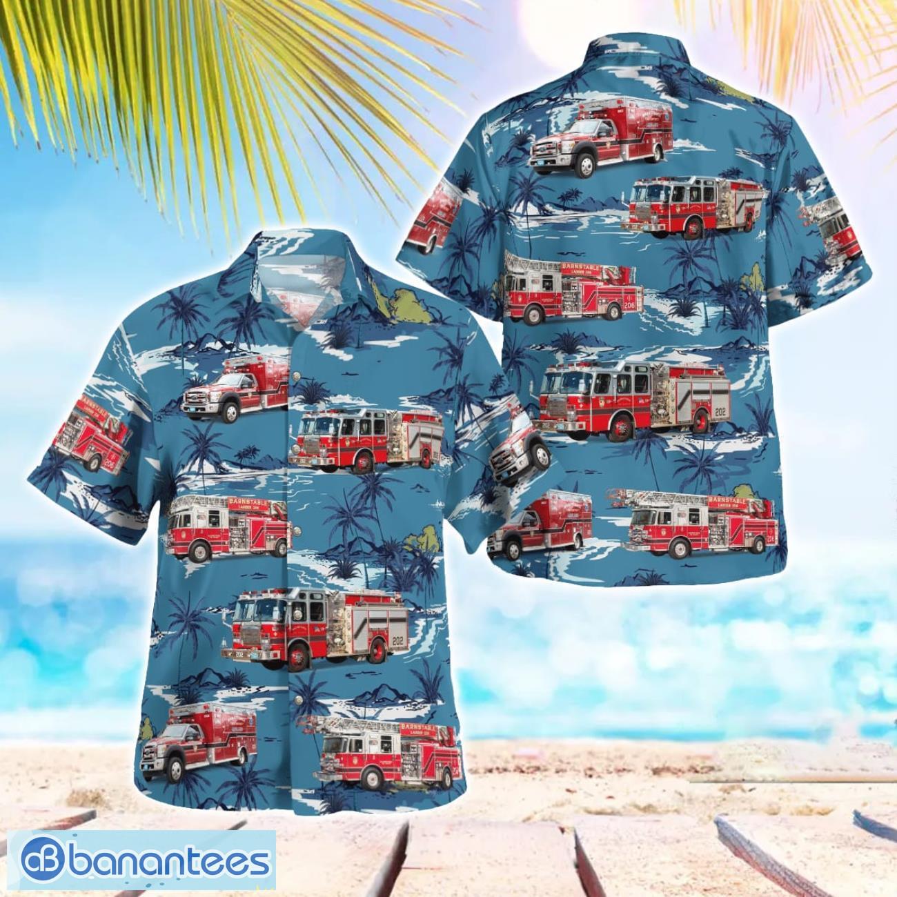 massachusetts barnstable fire department hawaiian shirt beach shirt for men and women image Massachusetts, Barnstable Fire Department Hawaiian Shirt Beach Shirt For Men And Women Product Photo 1