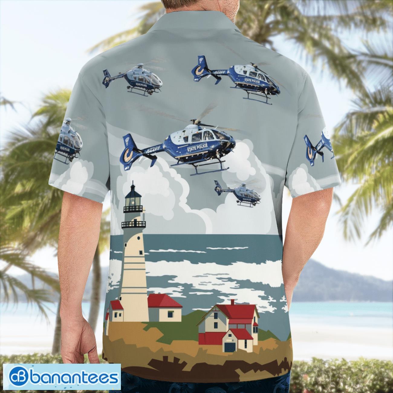 Massachusetts State Eurocopter EC135 Helicopter 3D Hawaiian Shirt Massachusetts State Eurocopter EC135 Helicopter 3D Hawaiian Shirt Product Photo 4