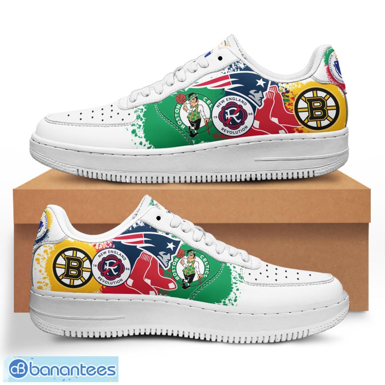 massachusetts team paint nfl mlb nba mls air force shoes men women sneakers image Massachusetts Team Paint NFL MLB NBA MLS Air Force Shoes Men Women Sneakers Product Photo 1