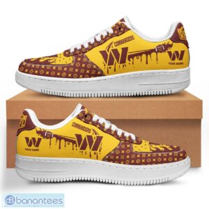 Personalized Name Washington Commanders Drip Air Force Shoes Men Women Sneakers Product Photo 1