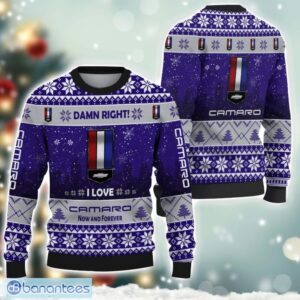 Chevrolet Camaro Damn Right I Lover Chevrolet Camaro Now And Forever 3D Ugly Christmas Sweater Christmas Gift Product Photo 1