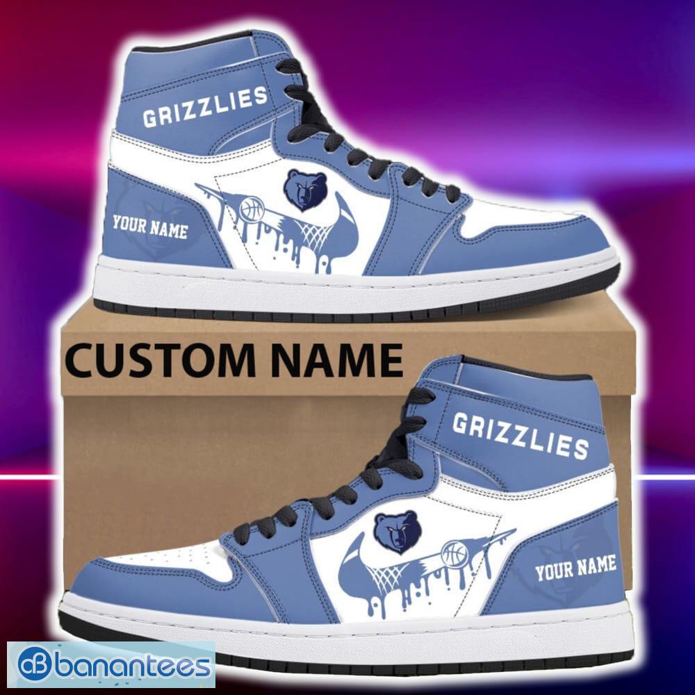 memphis grizzlies air jordan hightop shoes new custom name for fans gift sneaker image Memphis Grizzlies Air Jordan Hightop Shoes New Custom Name For Fans Gift Sneaker - Memphis Grizzlies Air Jordan Hightop Shoes Photo 4