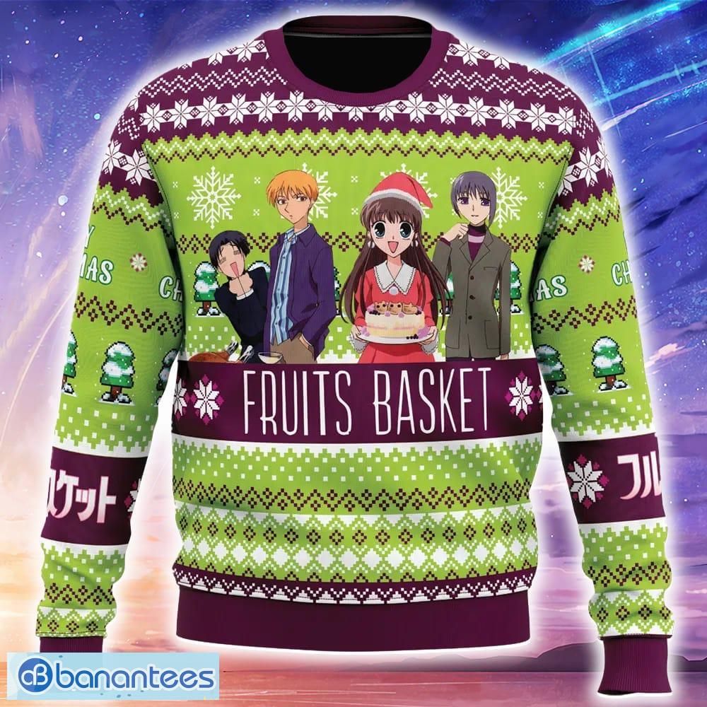 merry christmas fruits basket ugly christmas 3d sweater trending holidays for men women fans image Merry Christmas Fruits Basket Ugly Christmas 3D Sweater Trending Holidays For Men Women Fans - Merry Christmas Fruits Basket Ugly Christmas Sweater_1
